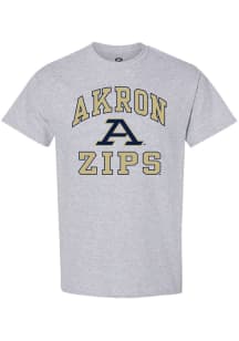 Summit Sportswear Akron Zips Grey Number One Design Short Sleeve T Shirt