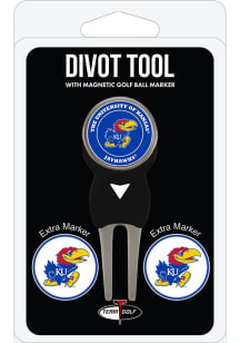 Kansas Jayhawks 3 Pack Ball Markers Divot Tool