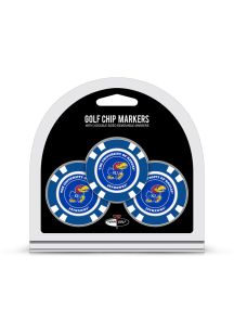 Kansas Jayhawks 3 Pack Poker Chip Golf Ball Marker