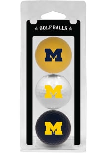 Michigan Wolverines 3 Pack Golf Balls