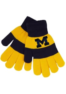 LogoFit Michigan Wolverines Rugby Striped Womens Gloves