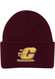 LogoFit Central Michigan Chippewas Northpole Beanie Baby Knit Hat - Burgundy
