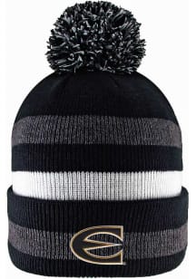 LogoFit Emporia State Hornets Black Primetime Striped Pom Mens Knit Hat