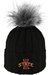 LogoFit Iowa State Cyclones Black Alps Pom Womens Knit Hat