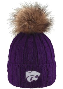 LogoFit K-State Wildcats Purple Alps Pom Womens Knit Hat