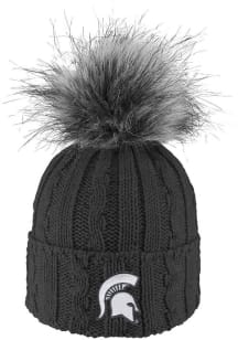 LogoFit Michigan State Spartans Charcoal Alps Pom Womens Knit Hat