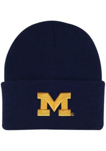 LogoFit Michigan Wolverines Northpole Beanie Baby Knit Hat - Blue