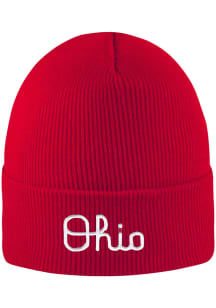 LogoFit Ohio State Buckeyes Red Northpole Cuffed Classic Mens Knit Hat