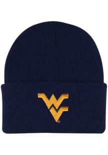 LogoFit West Virginia Mountaineers Northpole Beanie Baby Knit Hat - Navy Blue