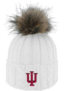 LogoFit Indiana Hoosiers White Alps Pom Womens Knit Hat