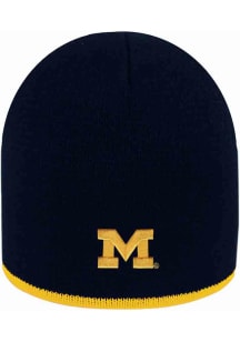 LogoFit Michigan Wolverines Blue Bright Stripe Mens Knit Hat