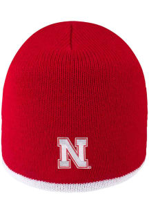 LogoFit Nebraska Cornhuskers Red Bright Stripe Mens Knit Hat