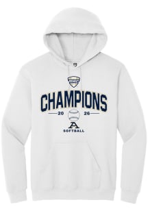 Summit Sportswear Akron Zips Mens White MAC Softball Tournament Champions 2026 Long Sleeve Hoodie