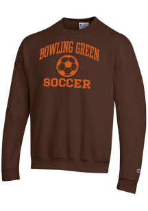 Champion Bowling Green Falcons Mens Brown Soccer Icon Powerblend Long Sleeve Crew Sweatshirt