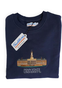 Penn State Nittany Lions Mens Navy Blue Campus Long Sleeve Crew Sweatshirt