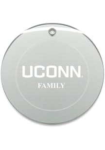 UConn Huskies Family Round Ornament - White