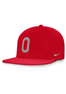 Nike Ohio State Buckeyes Mens Red Dugout True Aero Bill Fitted Hat