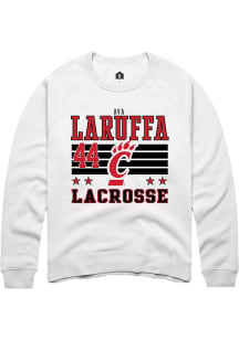 Ava LaRuffa Cincinnati Bearcats Mens White NIL Striped Player Crew