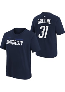 Riley Greene Detroit Tigers Youth Navy Blue City Connect NN Player Tee