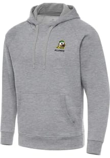 Antigua Oregon Ducks Mens Grey Heather Victory Alumni Long Sleeve Hoodie