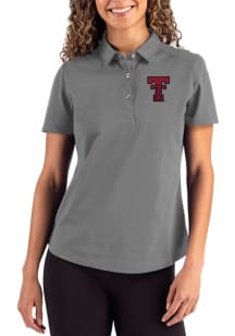 Cutter and Buck Texas Tech Red Raiders Womens Graphite Advantage Short Sleeve Polo Shirt