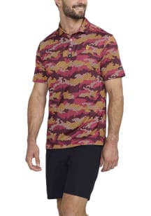 Arizona State Sun Devils Mens Maroon Frostbite Short Sleeve Fashion Polo