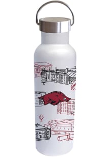 Arkansas Razorbacks 26oz Campus Voda Stainless Steel Bottle - White