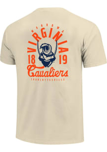 Virginia Cavaliers Ivory MASCOT OVERLAY Short Sleeve T Shirt