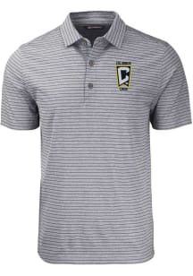 Cutter and Buck Columbus Crew Mens Black Forge Stripe Short Sleeve Polo