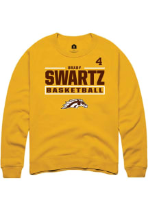 Brady Swartz Western Michigan Broncos Mens Gold NIL Stacked Box Player Crew