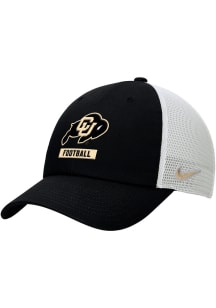 Nike Colorado Buffaloes Football Rise Trucker Adjustable Hat - Black