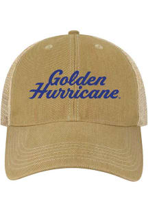 Tulsa Golden Hurricane Script Old Favorite Adjustable Hat - Khaki