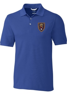 Cutter and Buck Real Salt Lake Mens Blue Advantage Short Sleeve Polo