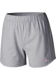Columbia Arizona Wildcats Womens Grey Heat Seal Tamiami Pull-On Shorts