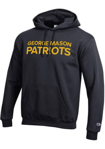 Champion George Mason University Mens Black Powerblend Hood Long Sleeve Hoodie