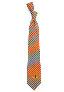 Miami Hurricanes Gingham Mens Tie