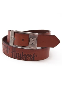 Nebraska Cornhuskers Leather Brandish Mens Belt