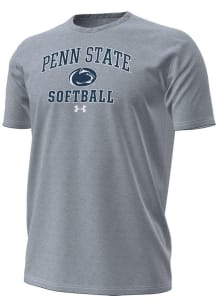 Under Armour Penn State Nittany Lions Grey Softball Performance Short Sleeve T Shirt
