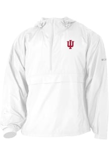 Columbia Indiana Hoosiers Mens White Heat Seal Prodigy Long Sleeve Qtr Zip Pullover