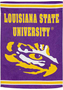 LSU Tigers Embossed Suede Banner - Purple