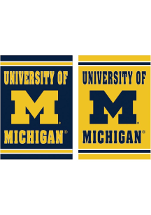 Michigan Wolverines Embossed Suede Garden Flag - Yellow
