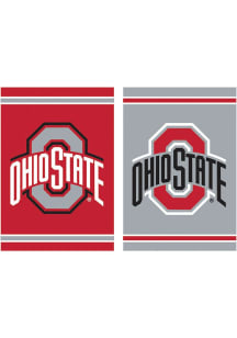 Ohio State Buckeyes Embossed Suede Garden Flag - Red