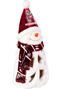Wisconsin Badgers 8" Snowman Decor