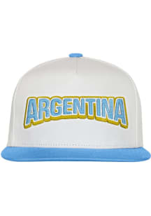 Argentina National Team White Natural 5 Panel Snapback Mens Snapback Hat