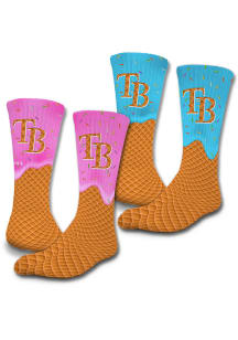 Tampa Bay Rays ISlide Ice Cream Drip Mens Crew Socks