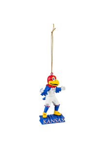 Kansas Jayhawks Team Mascot Ornament - Blue