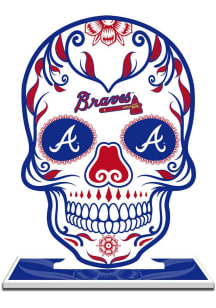 Atlanta Braves Skull Navy Blue Desk Accessory