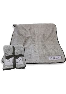 Philadelphia Frosty Sherpa Fleece Blanket - Grey