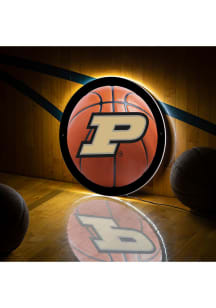 Purdue Boilermakers 19 in Round Basketball Light Up Sign - Gold
