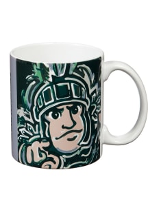 Michigan State Spartans Justin Patten 11 oz Ceramic Mug - Green